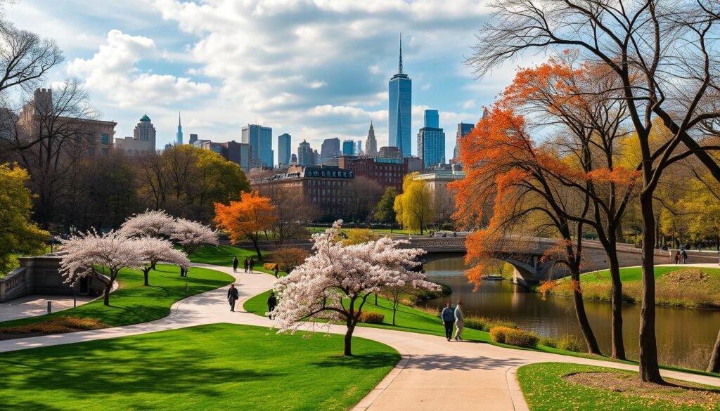 Central Park walking route