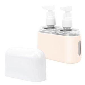 Skycase Travel Bottles - Leak Proof Refillable TSA Approved Travel Size Toiletries, 2 in 1 Liquid Bottles Containers with Labels and Funnel Airplane Accessories Kits for Lotion Liquid (White)