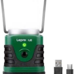 Lighting EVER 1000LM LED Camping Lantern Rechargeable, 4400mAh Power Bank, Camping Essential with 4 Light Modes, IP44 Waterproof Lantern Flashlight for Hurricane Emergency, Hiking, USB Cable Included