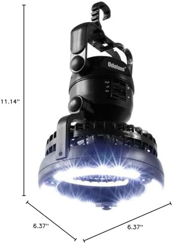 Odoland Portable LED Camping Lantern with Ceiling Fan - Hurricane Emergency - Image 8