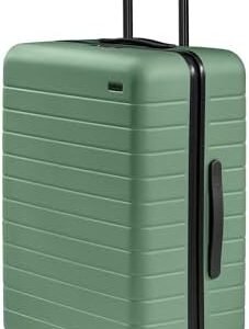 Away Medium Checked Luggage, Lightweight Hard Shell Suitcase with Spinner Wheels, Durable Rolling Luggage, TSA Lock, 26 Inch, Sea Green