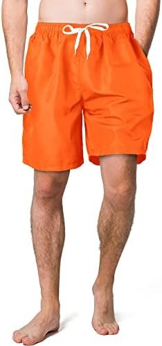 Scotamalone Mens Swim Trunks Swimming Shorts Swimwear Bathing Suits Quick Dry 7 Inch with Mesh Lining