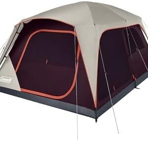 Coleman Skylodge 10-Person Family Tent Weatherproof XL Tent with Rainfly & Room Divider Fits 4 Queen-Sized Airbeds Made of PFAS-Free Materials