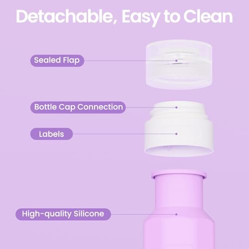 Redfly 17PCS Travel Bottles for Toiletries, TSA Approved Travel Size Containers, Leak Proof Travel Containers for Toiletries, Silicone Travel Kit for Shampoo, Conditioner, Lotion & Creams Purple - Image 6