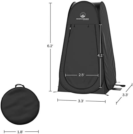 Pop Up Pod - Privacy Shower Tent, Dressing Room, or Portable Toilet Stall with Carry Bag for Camping, Beach, or Tailgate by Wakeman Outdoors - Image 2