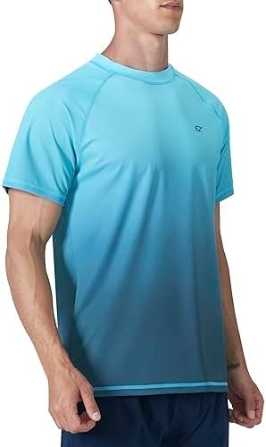 Men's Swim Shirts Rash Guard UPF 50+ UV Sun Protection T-Shirt Quick Dry Fishing Beach T Shirts - Image 2