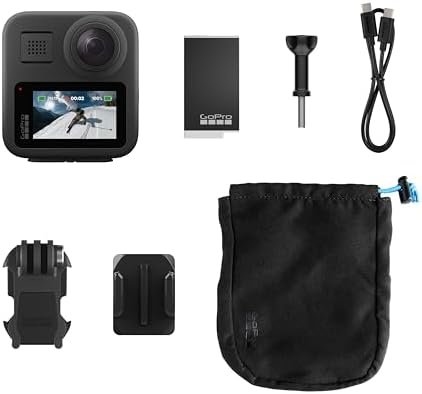 GoPro MAX — Waterproof 360 + Traditional Action Camera with Touch Screen Spherical 5.6K30 HD Video 16.6MP 360 Photos 1080p Live Streaming Stabilization - Image 2