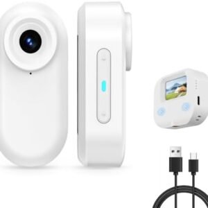 Body Camera, Thumb Action Camera HD 1080P Video Recorder, Small POV Camcorder with Motion Detection, 1.47'' Screen Magnetic Sports Cam Wireless Charging Case, Mini Body Cam for Pets/Cycling/Vlogging