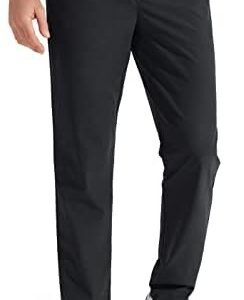 Libin Mens Golf Pants Stretch Work Dress Pants 30"/32"/34" Quick Dry Lightweight Casual Comfy Trousers with Pockets