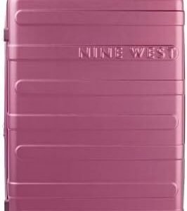 Nine West Large Checked Luggage, 32 Inch Extra Large Suitcases with Wheels, Perfect Hard Luggage for Long Distance Travel, Ideal Travel Suitcase for Family Vacations or Business Trips