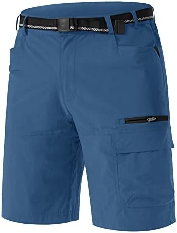 TACVASEN Men's Summer Outdoor Shorts Quick Dry Cargo Casual Work Hiking Shorts (NO Belt)