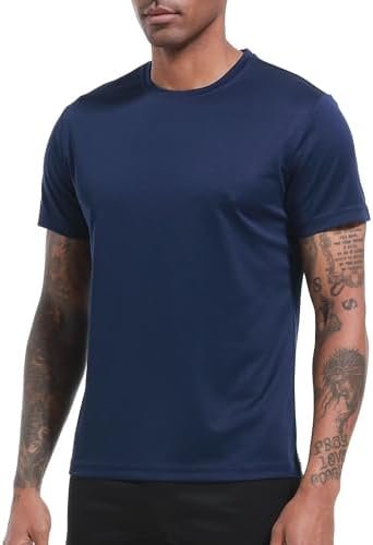 OYGSieg 6 Pack Workout Shirts for Men Short Sleeve Athletic Active Tops Quick Dry Crew Neck T Shirt for Running - Image 4