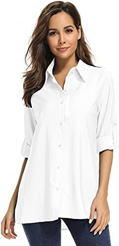 Women's UPF 50 Long Sleeve Sun Protection Shirts Quick Dry Outdoor Fishing Hiking Travel Shirt