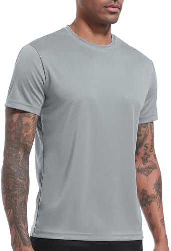 OYGSieg 6 Pack Workout Shirts for Men Short Sleeve Athletic Active Tops Quick Dry Crew Neck T Shirt for Running - Image 5