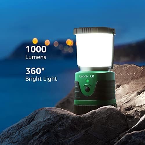 Lighting EVER 1000LM LED Camping Lantern Rechargeable, 4400mAh Power Bank, Camping Essential with 4 Light Modes, IP44 Waterproof Lantern Flashlight for Hurricane Emergency, Hiking, USB Cable Included - Image 2