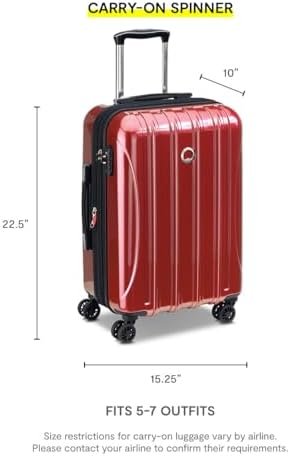 DELSEY PARIS Helium Aero Hardside Expandable Luggage with Spinner Wheels, Titanium, Carry-On 21 Inch - Image 4