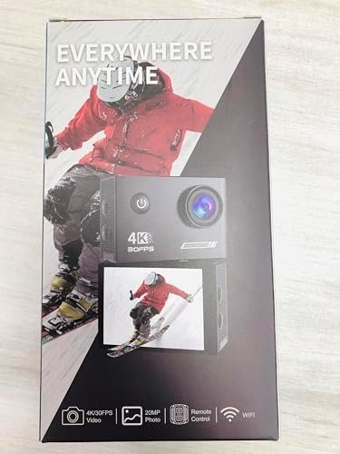 4K 30FPS Action Camera with 64GB SD Card - Waterproof up to 40M, 20MP Sports Camera, 170° Wide Angle, WiFi, Remote Control, Mounting Kit - Ideal for Outdoor Adventures, Diving/Extreme Sports - Image 8