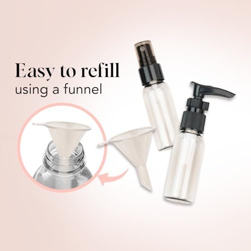 Kitsch 11 PCS Travel Bottles for Toiletries – Travel Essentials Kit for Shampoo, Conditioner, Lotion & More - TSA Approved Travel Bottles, Leak-Proof Refillable Travel Size Containers - Black & Ivory - Image 5