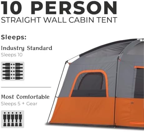 CORE Tent for Family Camping | 10 Person / 11 Person / 12 Person Large Multi Room Cabin Tents for Car Camping & Outdoor Adventures - Image 2