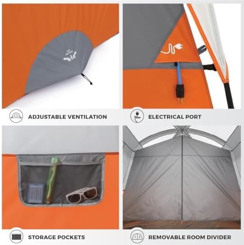 CORE Tent for Family Camping | 10 Person / 11 Person / 12 Person Large Multi Room Cabin Tents for Car Camping & Outdoor Adventures - Image 5