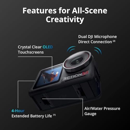 DJI Osmo Action 5 Pro Essential Combo, Waterproof Action Camera with 1/1.3" Sensor, 4K/120fps Video, Subject Tracking, Stabilization, Dual OLED Touchscreens, Action Camera 4K Ideal for Sports, Vlog - Image 4