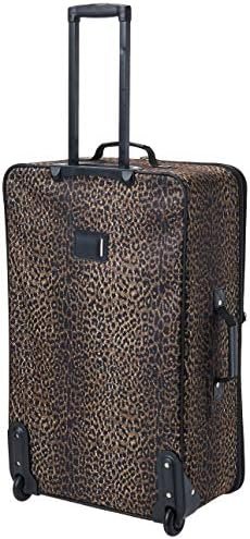 Rockland Jungle Softside Upright Luggage, Leopard, 4-Piece Set (14/19/24/28) - Image 2