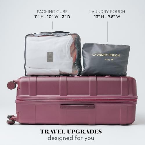Nine West Large Checked Luggage, 32 Inch Extra Large Suitcases with Wheels, Perfect Hard Luggage for Long Distance Travel, Ideal Travel Suitcase for Family Vacations or Business Trips - Image 4