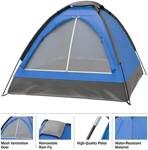2 Person Camping Tent with Rain Fly and Carrying Bag - Image 3