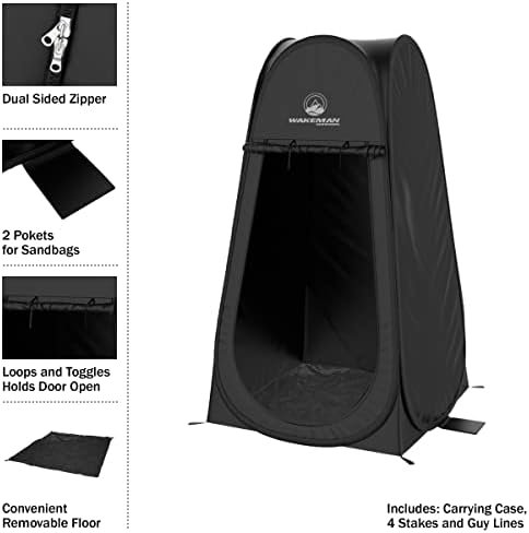 Pop Up Pod - Privacy Shower Tent, Dressing Room, or Portable Toilet Stall with Carry Bag for Camping, Beach, or Tailgate by Wakeman Outdoors - Image 3