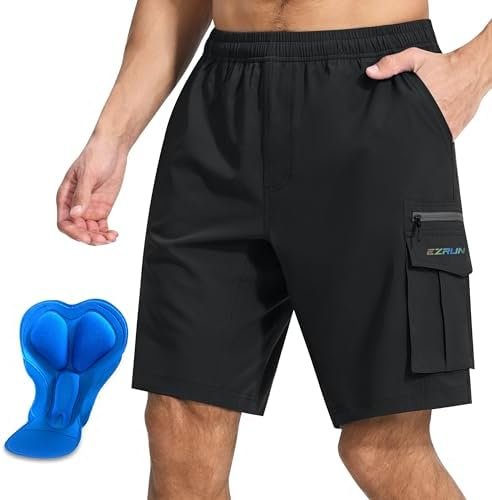 Men's Mountain Bike Shorts 3D Padded Bicycle Biking Shorts Quick Dry Lightweight MTB Cycling Shorts
