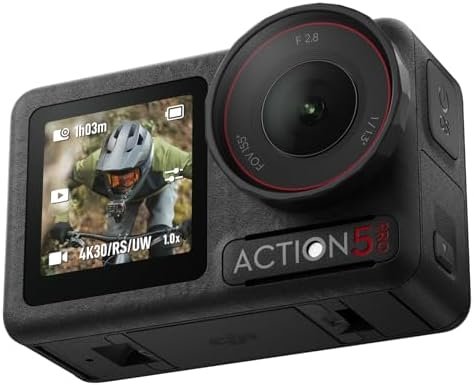 DJI Osmo Action 5 Pro Essential Combo, Waterproof Action Camera with 1/1.3" Sensor, 4K/120fps Video, Subject Tracking, Stabilization, Dual OLED Touchscreens, Action Camera 4K Ideal for Sports, Vlog