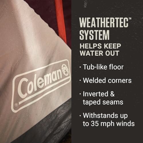 Coleman Skylodge 10-Person Family Tent Weatherproof XL Tent with Rainfly & Room Divider Fits 4 Queen-Sized Airbeds Made of PFAS-Free Materials - Image 6