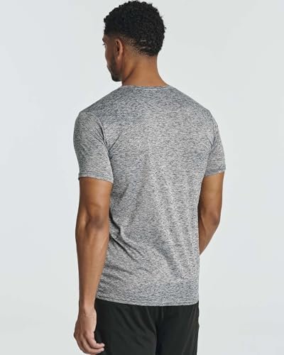 Real Essentials 5 Pack: Men’s Short Sleeve Dry Fit Active Crew Neck T Shirt - Athletic Running Gym Workout Tee Tops - Image 3