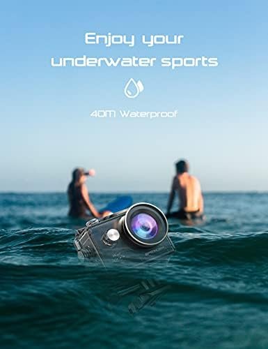Apexcam Action Camera 4K Sports Cameras 20MP 40M 170°Wide-Angle WiFi Waterproof Underwater Camera with 2.4G Remote Control 2 Batteries 2.0'' LCD Ultra HD Camera with Mounting Accessories Kit - Image 6