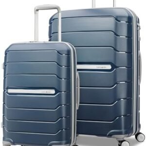 Samsonite Freeform Hardside Expandable with Double Spinner Wheels, Navy, 2-Piece Set (21/28)