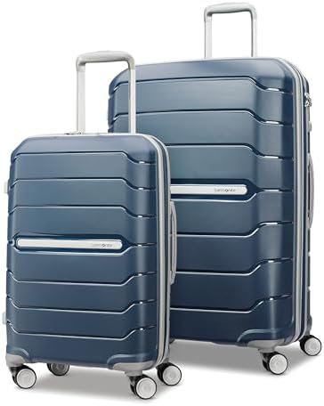 Samsonite Freeform Hardside Expandable with Double Spinner Wheels, Navy, 2-Piece Set (21/28)