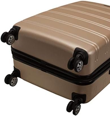 Rockland Melbourne Hardside Expandable Luggage with Spinner Wheels, Champagne, 3-Piece Set (20/24/28) - Image 5