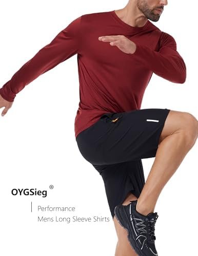 6 Pack Men's Quick Dry Long Sleeve Shirts UPF 50+ UV Sun Protection SPF Shirt Moisture Wicking T-Shirt for Casual Workout - Image 5