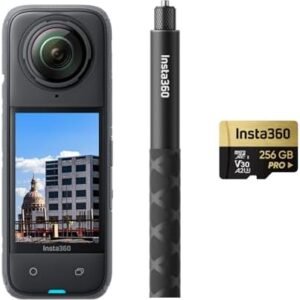 Insta360 X4 Construction Bundle - 360° Construction Camera, 8K30fps 360 HDR Video, 72MP Photo, 11K Timelapses, Supports DroneDeploy, OpenSpace, Cupix, Oculo, WhiteHelmet, Reconstruct, SoftRoid & More