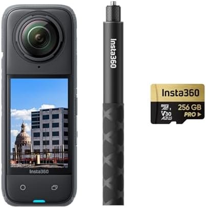 Insta360 X4 Construction Bundle - 360° Construction Camera, 8K30fps 360 HDR Video, 72MP Photo, 11K Timelapses, Supports DroneDeploy, OpenSpace, Cupix, Oculo, WhiteHelmet, Reconstruct, SoftRoid & More