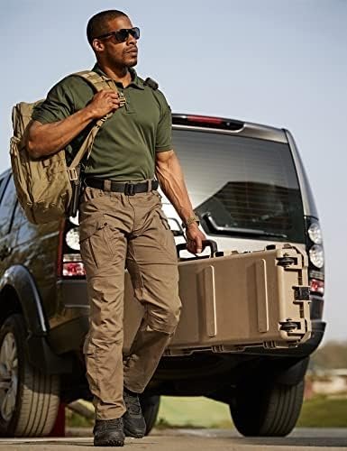 CQR Men's Polo Shirts, Tactical Short Sleeve Golf Performance Shirts, Lightweight Dry Fit UPF 50+ Pique - Image 4