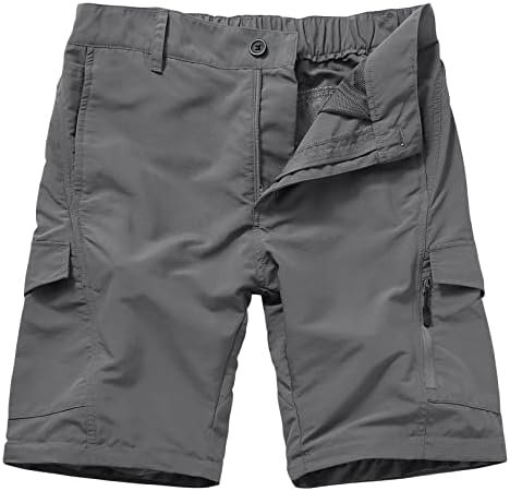 Mens Hiking Pants Quick Dry Lightweight Fishing Convertible Zip Off Safari Trousers - Image 3
