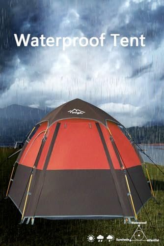 Camping Tent with Instant Setup, 2/3 Person Weatherproof Tent Easy Quick Set Up in 60 Seconds with Rainfly Backpack Tent for Family Camping & Hiking, Upgraded Ventilation,Center Height 66-inch - Image 8