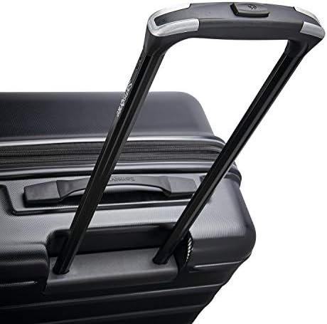 Samsonite Omni 2 24-Inch Medium Checked Hardside Luggage with 360° Spinner Wheels - Scratch Resistant Hardshell - TSA Lock - Expandable Polycarbonate Shell for Lightweight Travel - Midnight Black - Image 2