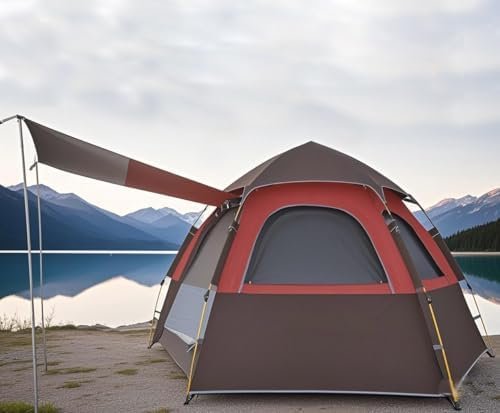 Camping Tent with Instant Setup, 2/3 Person Weatherproof Tent Easy Quick Set Up in 60 Seconds with Rainfly Backpack Tent for Family Camping & Hiking, Upgraded Ventilation,Center Height 66-inch - Image 9