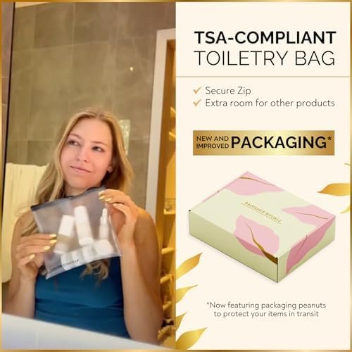 11 Piece Travel Skincare Containers Set - TSA Approved Toiletry Bag & Travel Size Toiletries Bottles - Airless Pump, Dropper Bottles & Travel Size Containers for Serums, Moisturizers, & Oils - Image 5