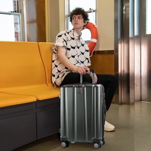 KROSER Hardside Expandable Carry On Luggage with Spinner Wheels & Built-in TSA Lock, Durable Suitcase Rolling Luggage with USB Port, Carry-On 20-Inch, Steel Grey - Image 6