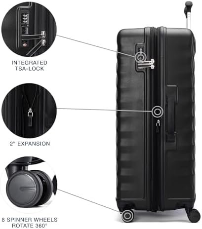 Travelpro Maxlite Air V2 Hardside Expandable Checked Luggage, 8 Spinner Wheels, Lightweight Hard Shell Suitcase, TSA lock, Black, Checked Large 28-Inch - Image 3