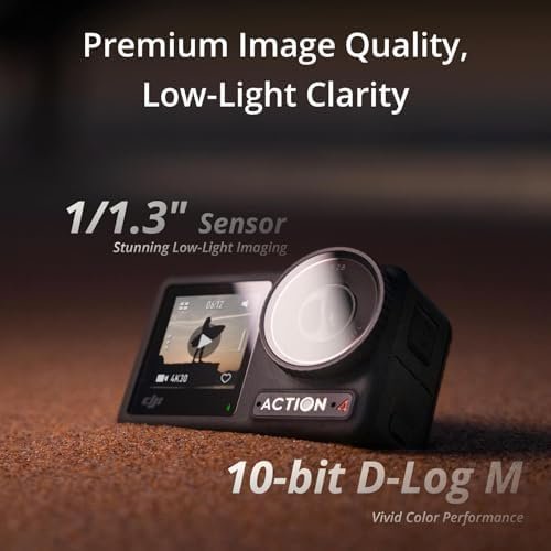 DJI Osmo Action 4 Standard Combo, 4K/120fps Waterproof Action Camera with a 1/1.3-Inch Sensor, Stunning Low-Light Imaging,10-bit & D-Log M Color Performance, Long-Lasting 160 Mins, Outdoor Camera - Image 2
