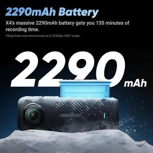 Insta360 X4 Motorcycle Bundle- 8K Waterproof 360 Action Camera, 4K Wide-Angle Video, Invisible Selfie Stick, Removable Lens Guards, 135 Min Battery Life, AI Editing, Stabilization, No Micro SD Card - Image 5